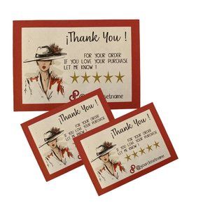 Thank You Cards With Elegant And Feminine Touch  100ct